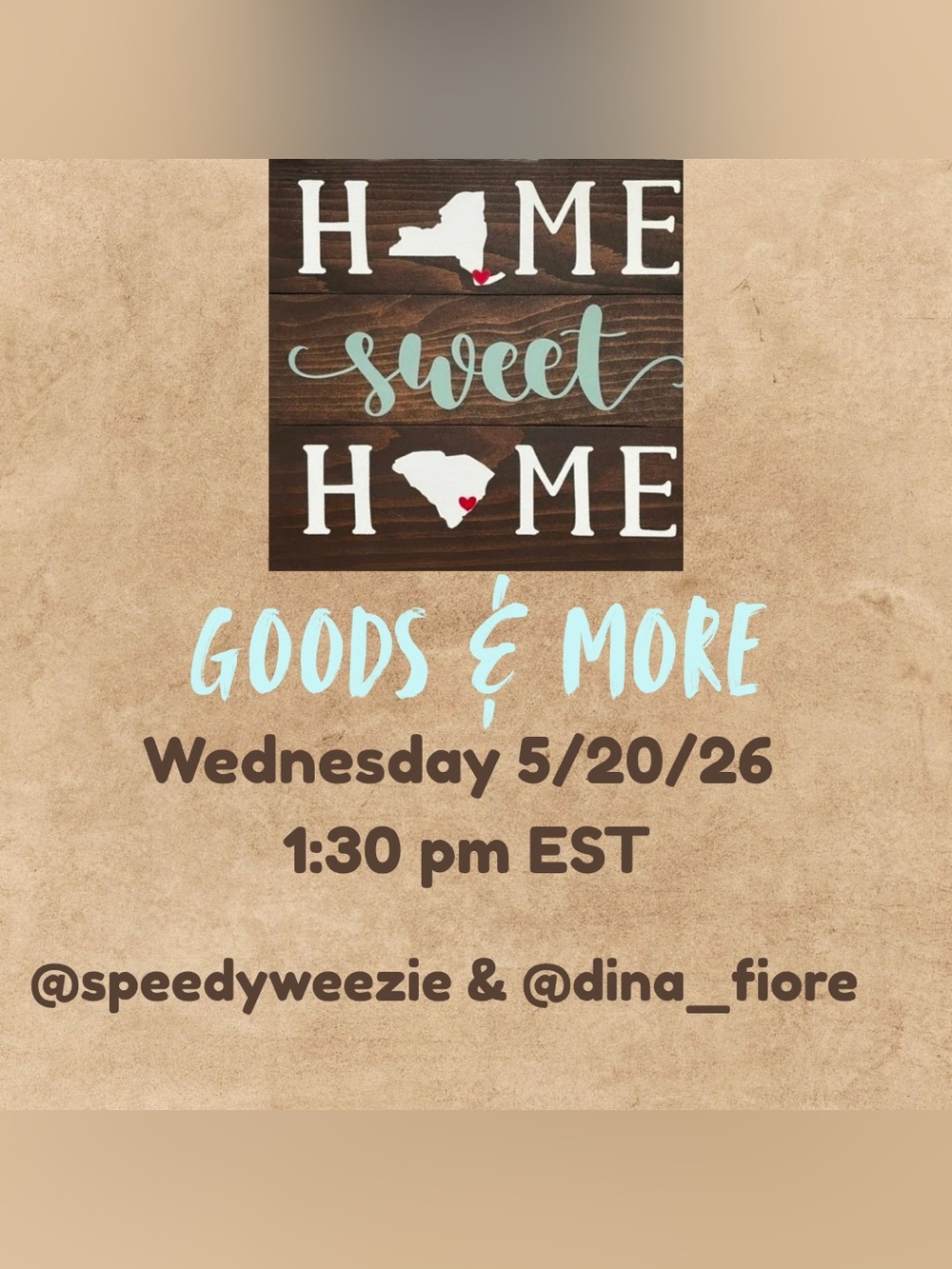 TODAY at Speedyweezie! Home Goods Collab! 1:30pm EST
